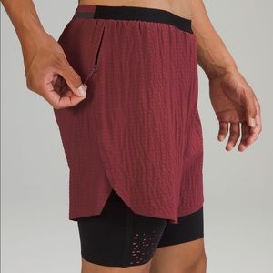 Lululemon Surge Short 6” Lined Special Edition NWT Size Medium Red Black